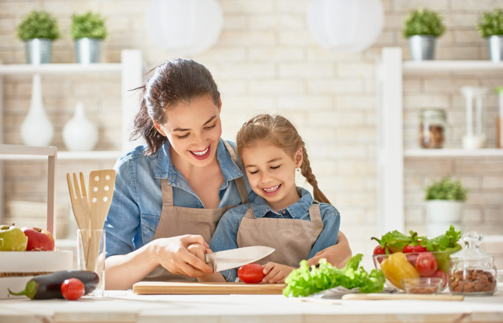 Happy family in the kitchen